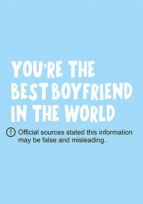 Best Boyfriend In The World Valentine Card