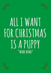 Tap to view All I Want For Christmas Puppy Card