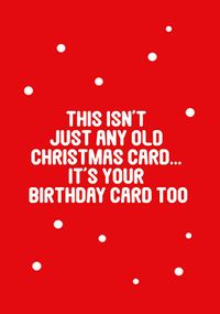 Old Christmas Birthday card