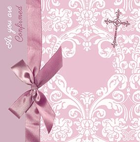 Confirmation Pink Traditional Card