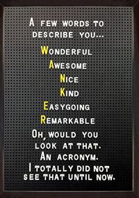 Tap to view A Few Words to Describe You Card