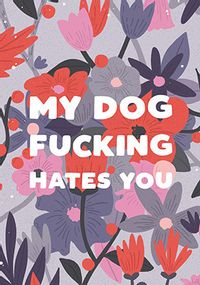 My Dog F**king Hates You Birthday Card