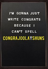 Tap to view Congrajoolayshuns Funny Congratulations Card
