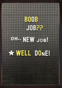 Tap to view Boob Job New Job Funny Card