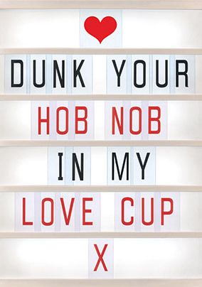 Dunk Your Hob Nob Valentine's Card