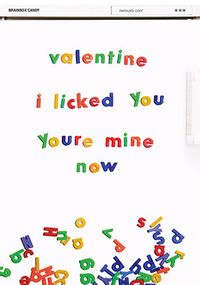 I Licked You Valentine's Card
