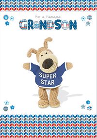 Super Star Grandson Birthday Card