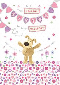 Cute Dog Special Sister Birthday Card