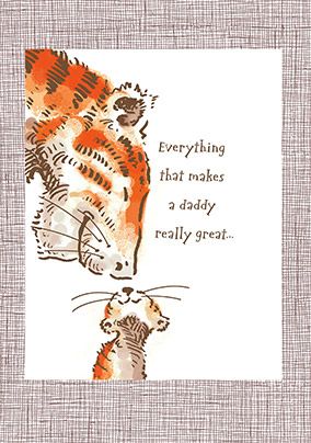 Daddy is really Great Tiger Birthday Card