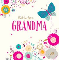 Just for you Grandma Birthday Card