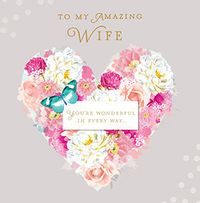 Tap to view You're Wonderful Amazing Wife Birthday Card