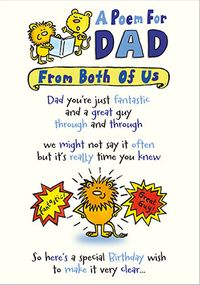Tap to view From Both of us Dad Birthday Card
