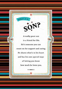 What is a Son? Birthday Card