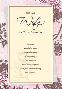 Poem for my Wife Birthday Card
