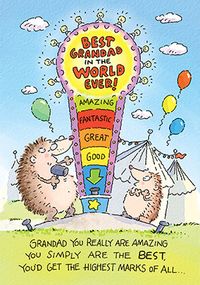 Tap to view Hedgehogs Best Grandad Birthday Card