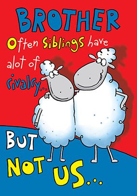 Sibling Rivalry Brother Birthday Card