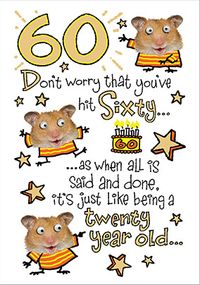 Tap to view Guinea Pig 60th Birthday Card