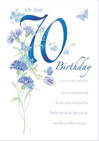 Traditional 70th Birthday Card