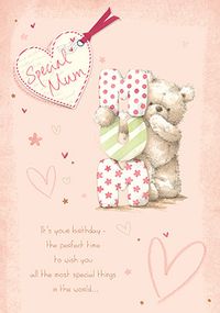 Special Mum Birthday Card - Tedward bear