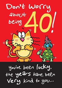 40th Birthday Card - Waggett Mogg