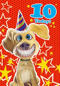 Tap to view 10th Birthday Card - Dog's Whiskers