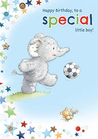 Special Little Boy Elliot Elephant Birthday Card