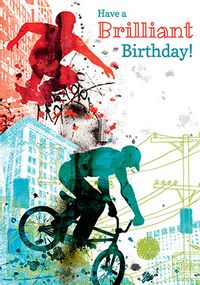 BMX Skateboard Birthday Card