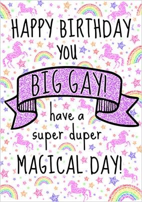 Big Gay Birthday Card
