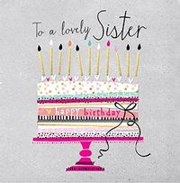 To a Lovely Sister Birthday Card