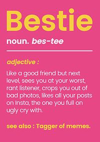 Tap to view Bestie Funny Birthday Card