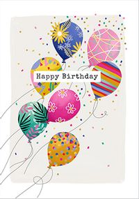 Pretty Balloons Birthday Card
