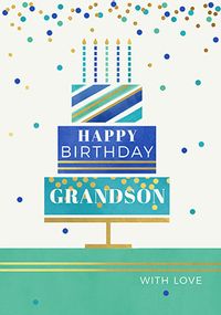 Tap to view Happy Birthday Grandson Cake Card