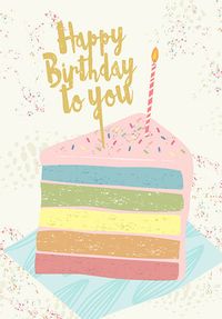 Tap to view Happy Birthday to You Rainbow Cake Card