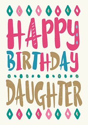 Happy Birthday Daughter Jewel Card