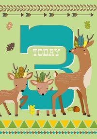 Tap to view 3 Today Deer Birthday Card