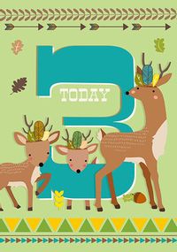 Tap to view 3 Today Deer Birthday Card