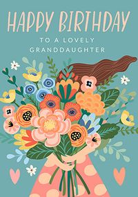 Happy Birthday Granddaughter Bouquet Card