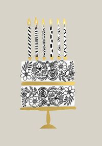 Decorative Birthday Cake Card