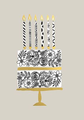 Decorative Birthday Cake Card