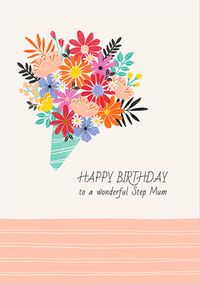 Tap to view Wonderful Step Mum Bouquet Birthday Card