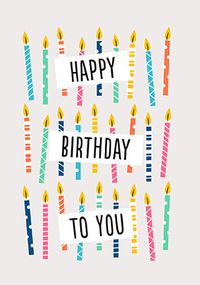 Party Candles Birthday Card