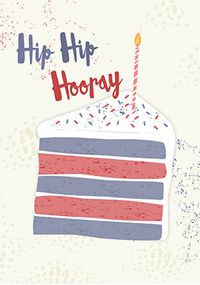 Tap to view Hip Hip Hooray Union Jack Cake Birthday Card