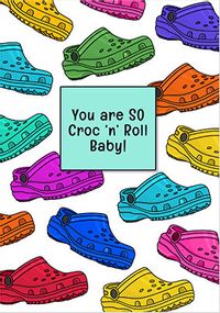 So Croc And Roll Birthday Card