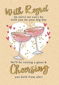 Tap to view Cheersing from afar Wedding Regret Card