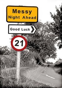 Tap to view Road Sign 21st Birthday Card