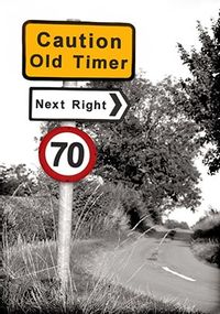 Tap to view Road Sign 70th Birthday Card
