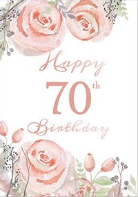 Floral Boutique 70th Birthday Card