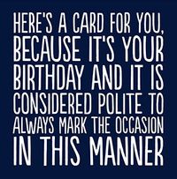 A Polite Birthday Card