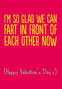 Fart in Front of Each Other Valentine's Card