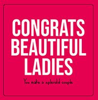 Tap to view Congrats Beautiful Ladies Wedding Card